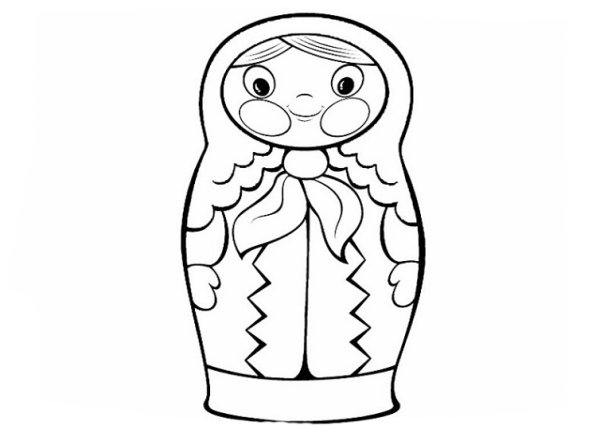 Матрешки раскраска для детей младшей группы