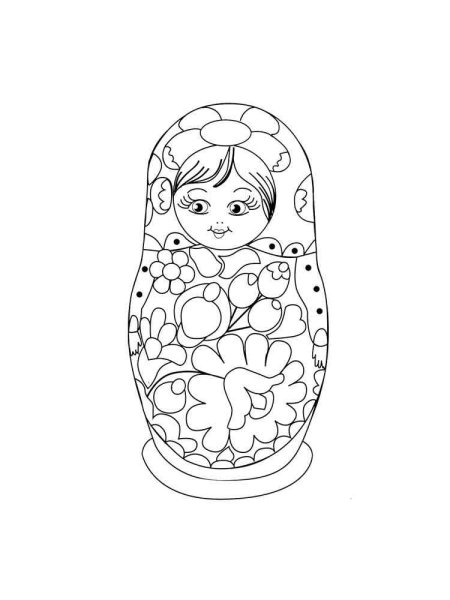 Полхов-Майданская Матрешка раскраска