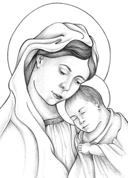 Рафаэль рисунок Мадонна