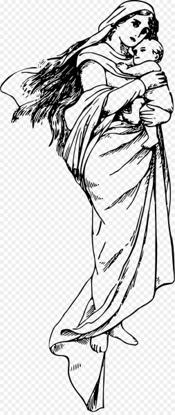 Мадонна с младенцем вектор