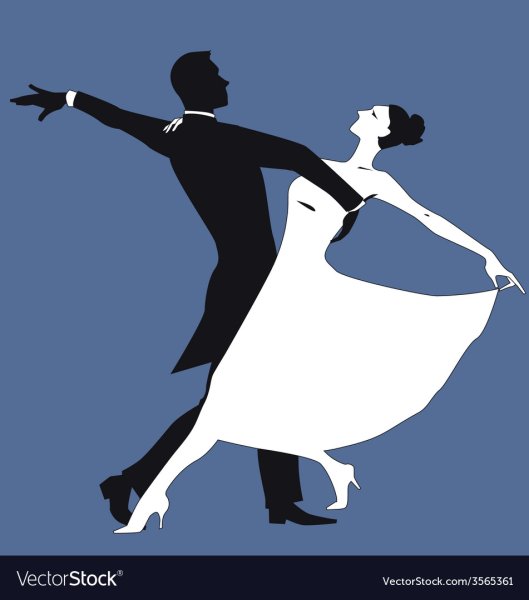 Бальные танцы на белом фоне