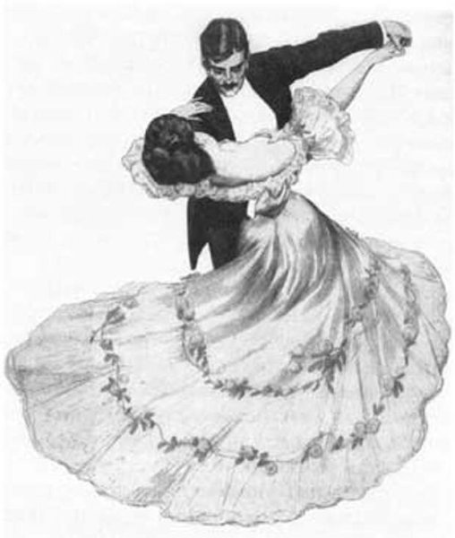 Танцующая пара 19 века