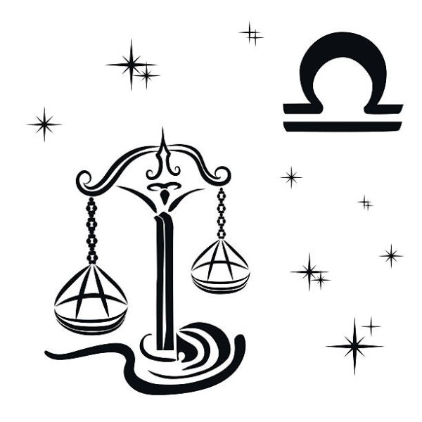 Весы знак зодиака вектор