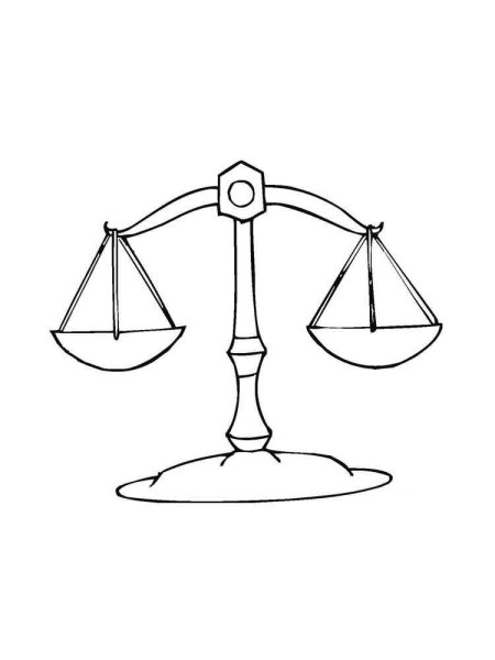 Весы раскраска