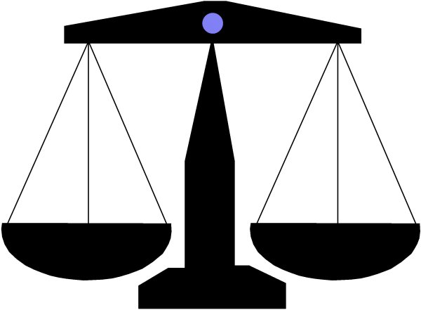 Чаша весов черно-белая