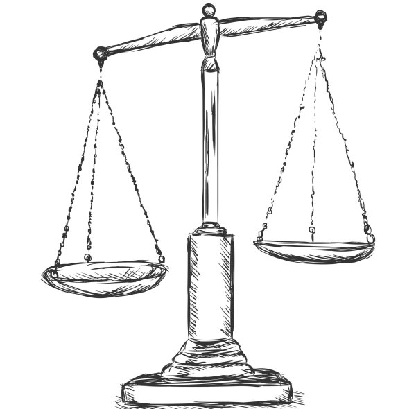 Весы правосудия эскиз