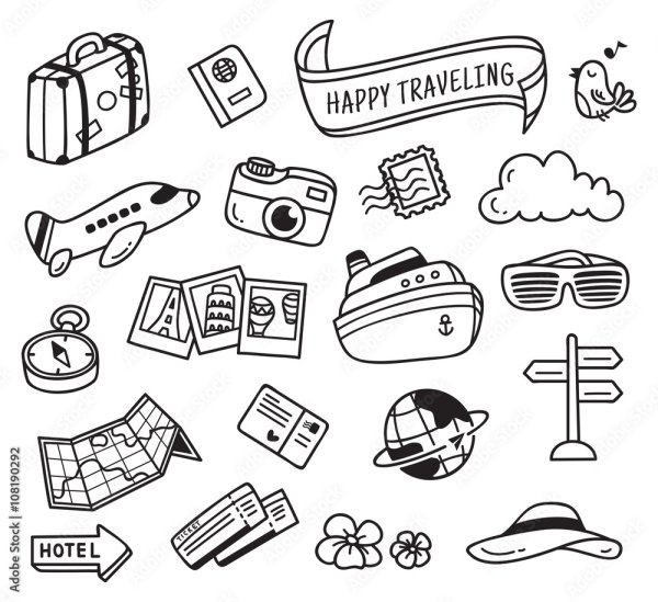 Путешествия (с наклейками)