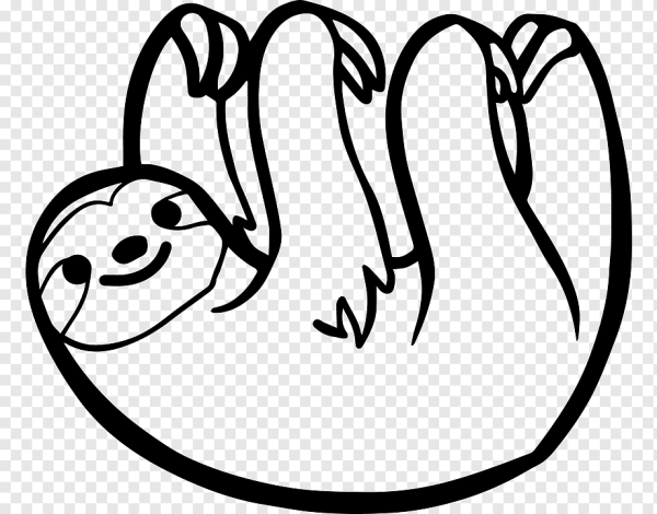 Ленивец силуэт