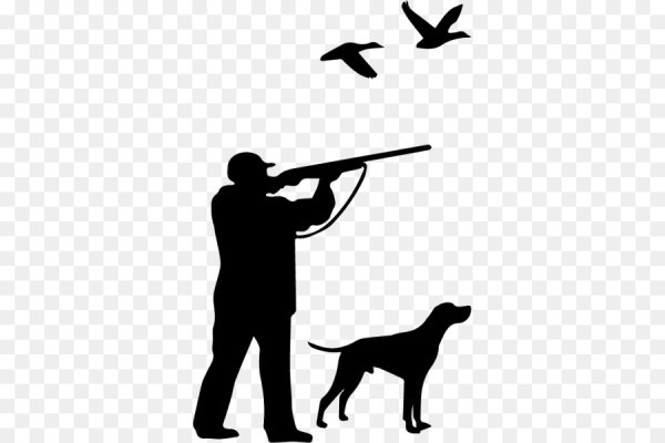 Силуэт охотника с ружьем