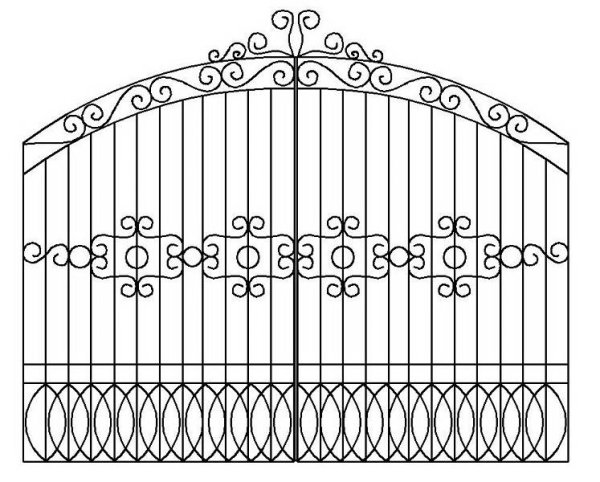 Кованые ворота рисунок