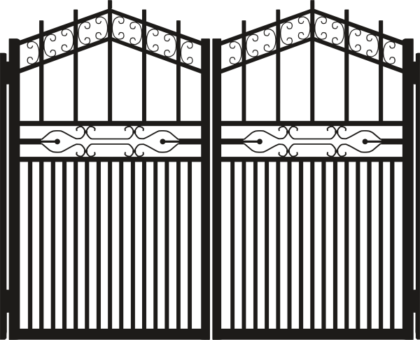 Ворота на белом фоне