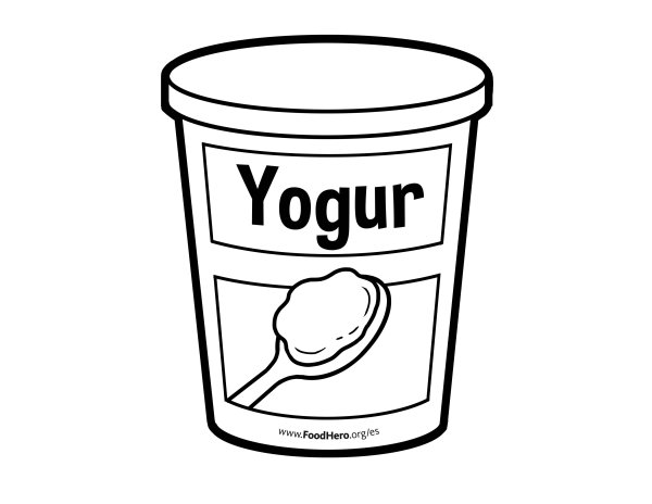 Йогурт раскраска для детей