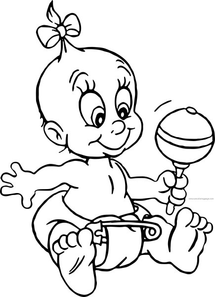 Малыш раскраска для детей