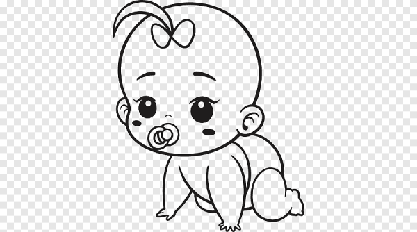 Младенец девочка вектор