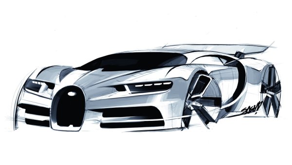 Bugatti Chiron скетчи