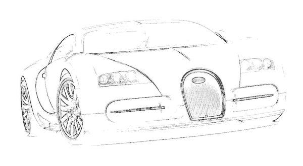 Раскраска Бугатти ЧИРОН