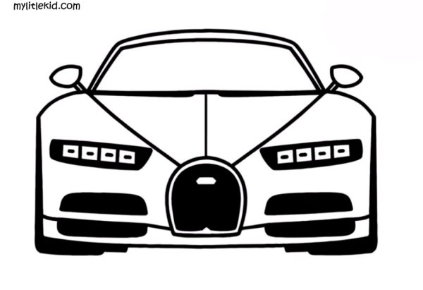 Машина капот для детей раскраска