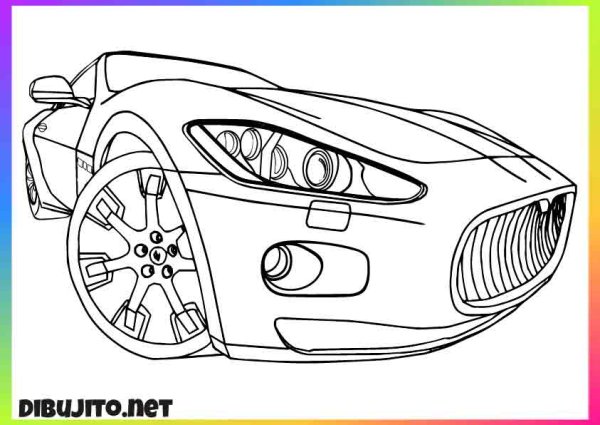 Раскраски для мальчиков Мазератти
