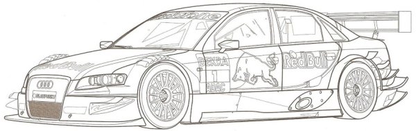 Раскраска Ауди гоночная
