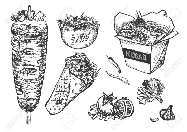 Шаурма рисованная