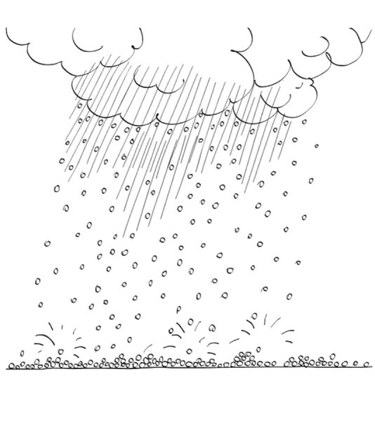 Дождик раскраска для детей