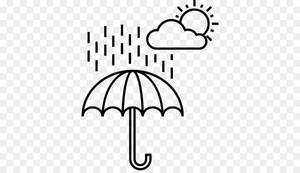 Трафарет прогулка с зонтом