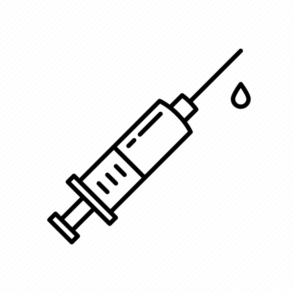 Шприц трафарет