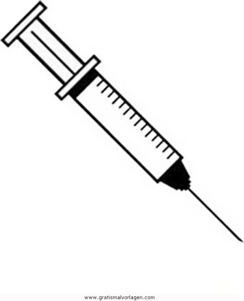 Шприц раскраска для детей