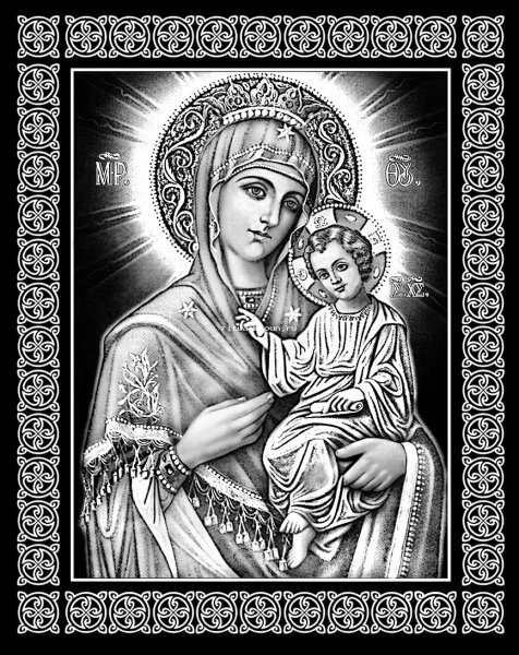 Казанская Божья Матерь для гравировки