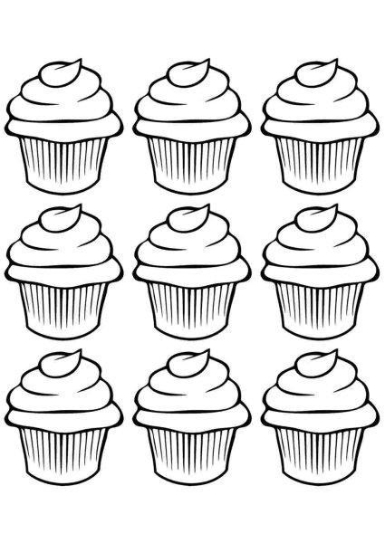 Сладости. Раскраска