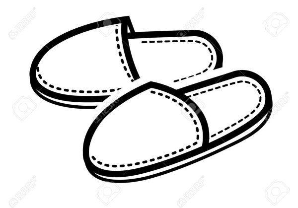 Тапочки раскраска для детей