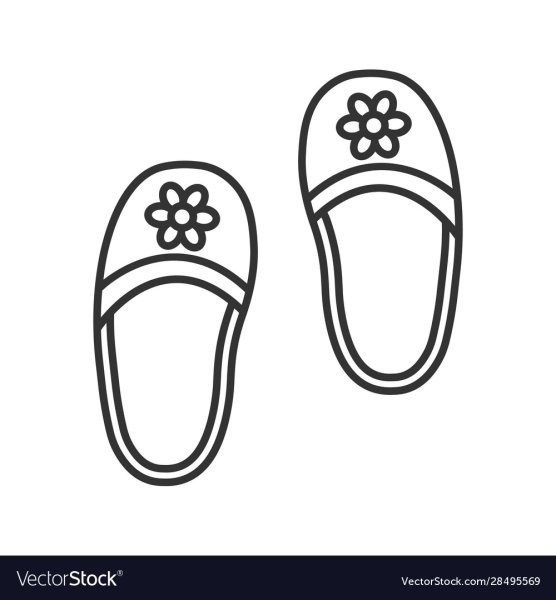 Тапки раскраска для детей