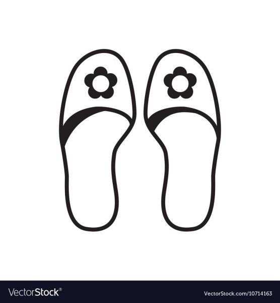 Раскраска тапочки