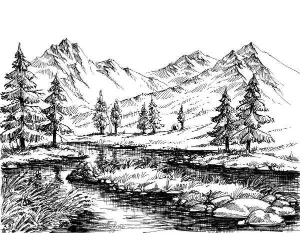 Горы в графике