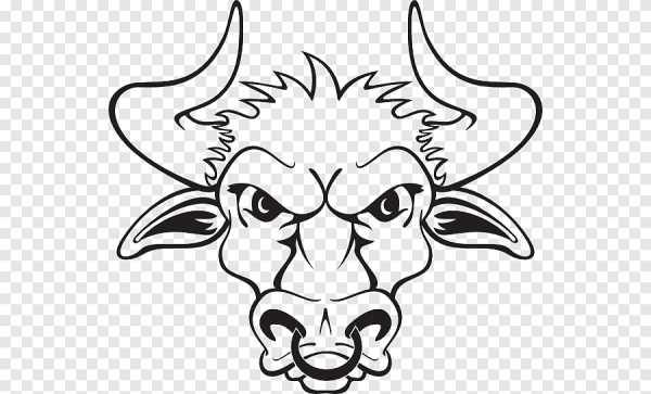 Бык контурный рисунок