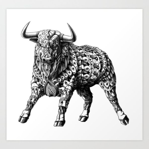 Бык стилизация