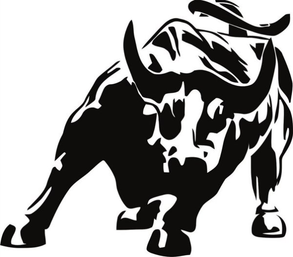 Наклейка бык на авто