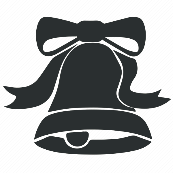 Колокольчик черно белый