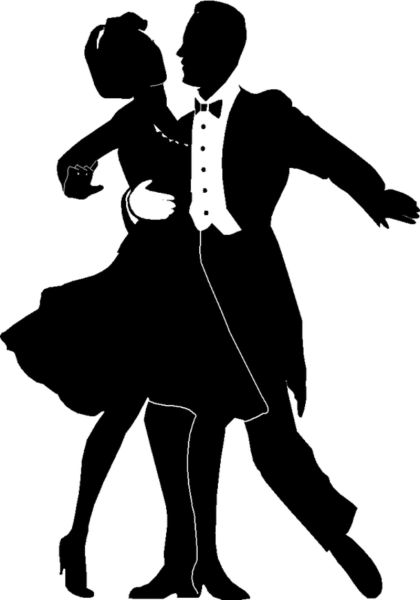 Трафарет танцующей пары