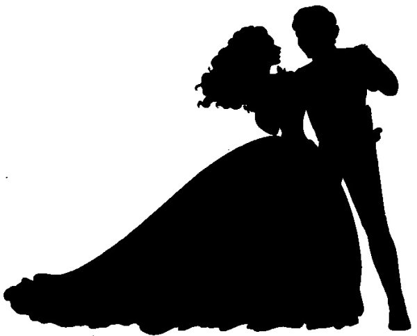 Силуэты людей на балу