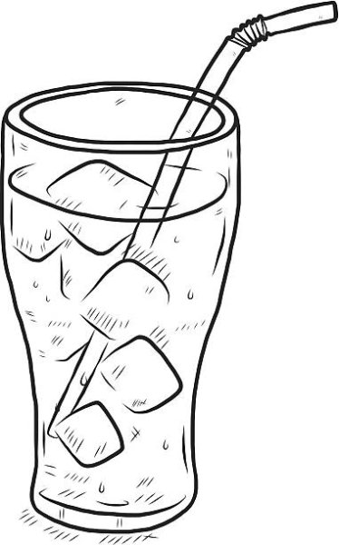 Холодные напитки раскраска для детей