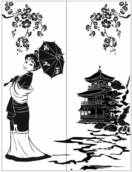 Трафареты в японском стиле