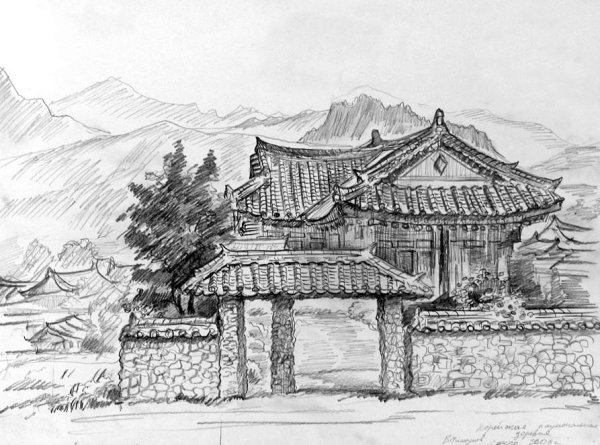 Китайская архитектура Графика