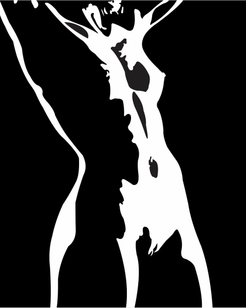 Черно белые силуэты