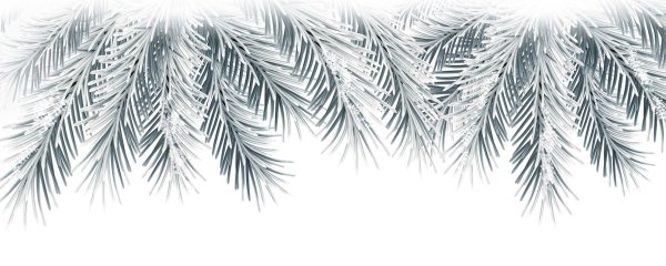 Зимний орнамент на прозрачном фоне