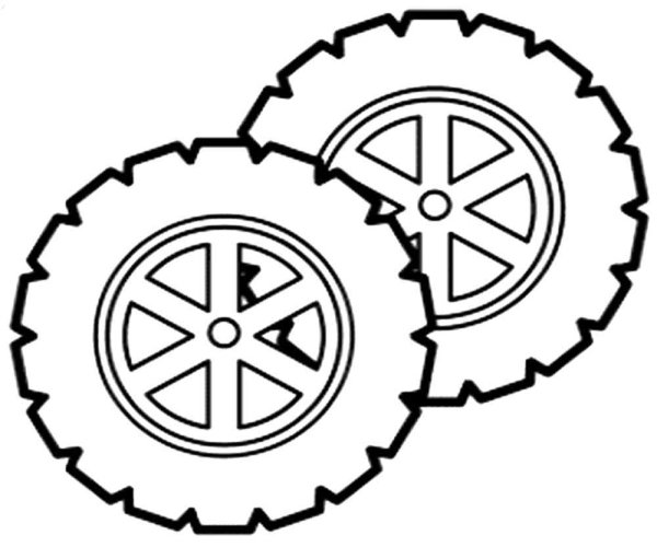 Колесо от телеги черно белое