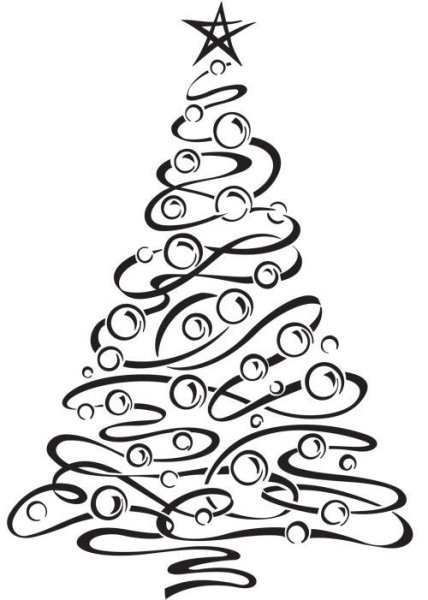 Елочка из завитушек