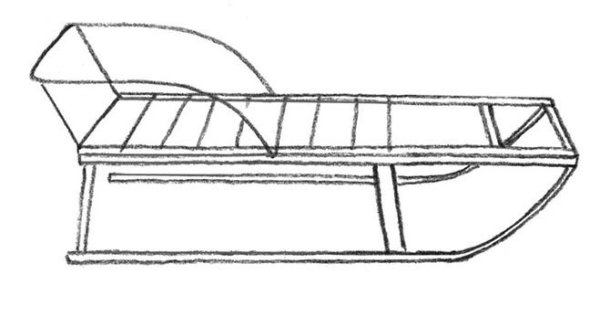 Трафарет дети на санках