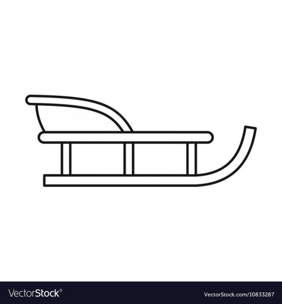 Сани раскраска для детей