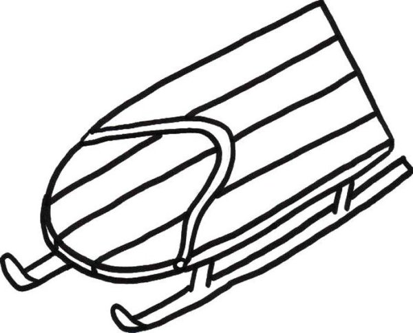 На санках с горы